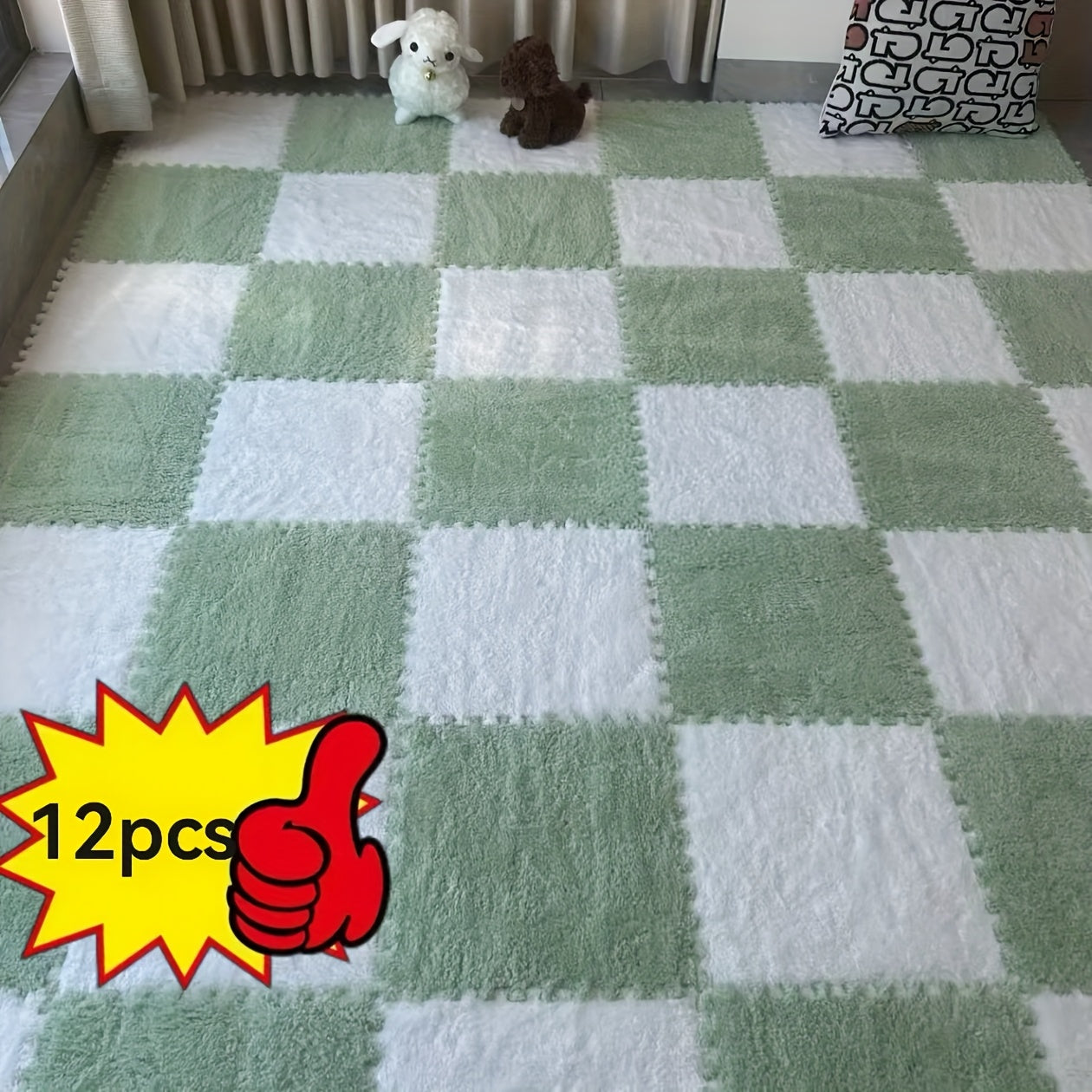 Plush Area Rug Set (12-piece)