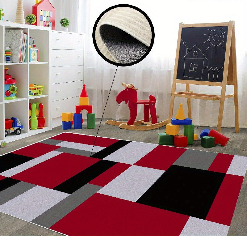 Super-Soft Faux Cashmere Geometric Rug