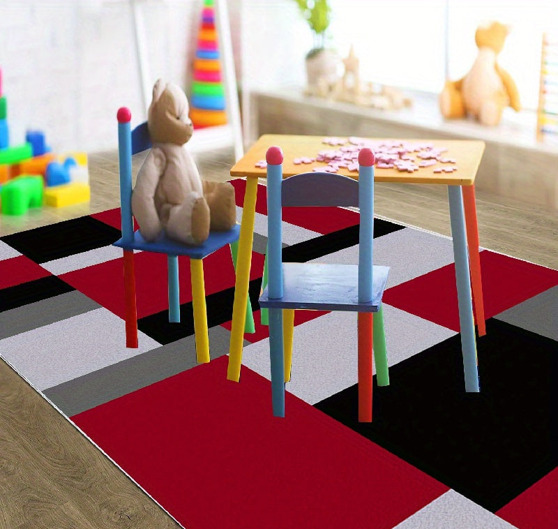 Super-Soft Faux Cashmere Geometric Rug
