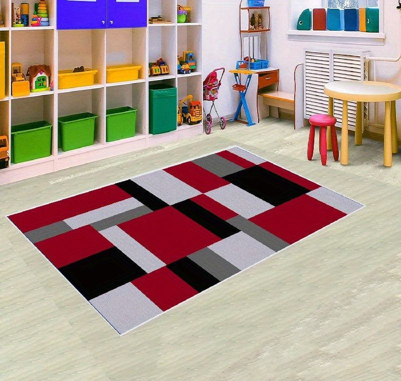 Super-Soft Faux Cashmere Geometric Rug