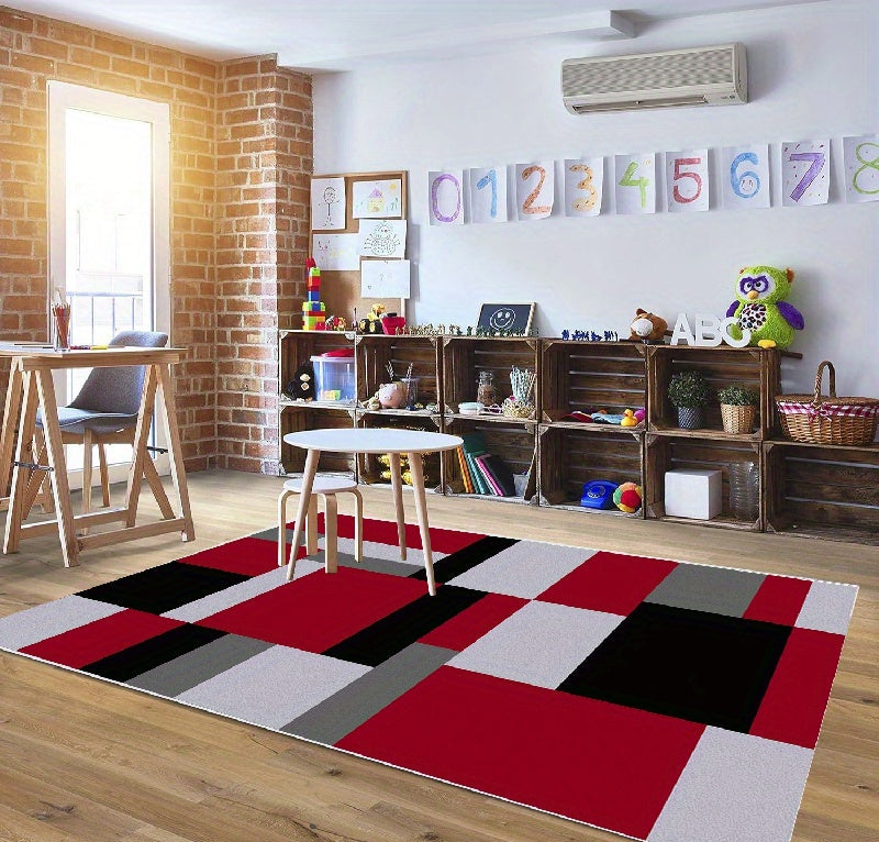 Super-Soft Faux Cashmere Geometric Rug