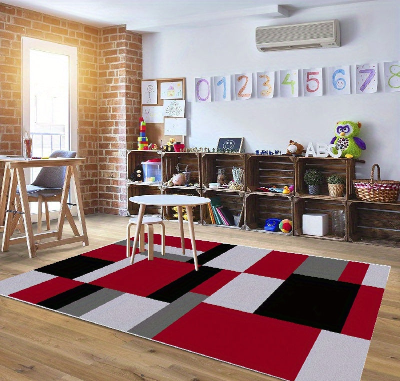 Super-Soft Faux Cashmere Geometric Rug