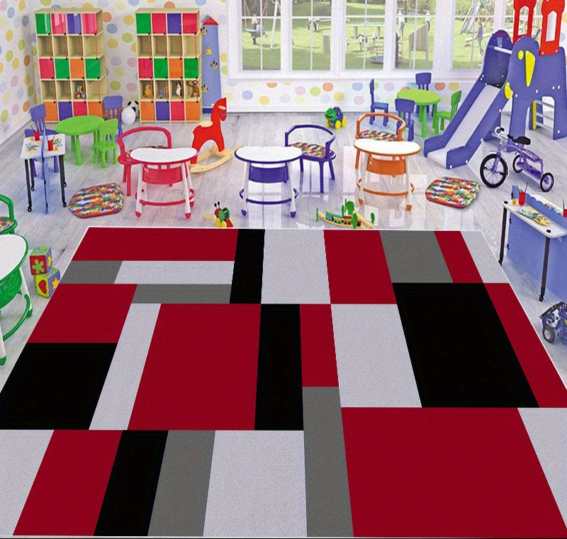 Super-Soft Faux Cashmere Geometric Rug