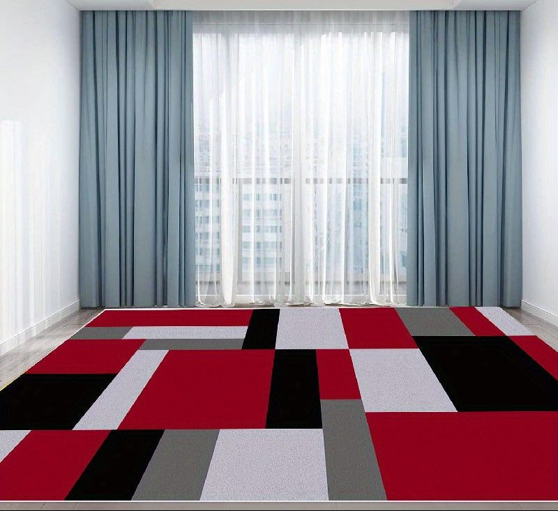 Super-Soft Faux Cashmere Geometric Rug