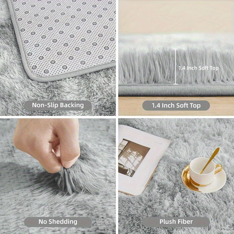 Oval Faux Fur Area Rug