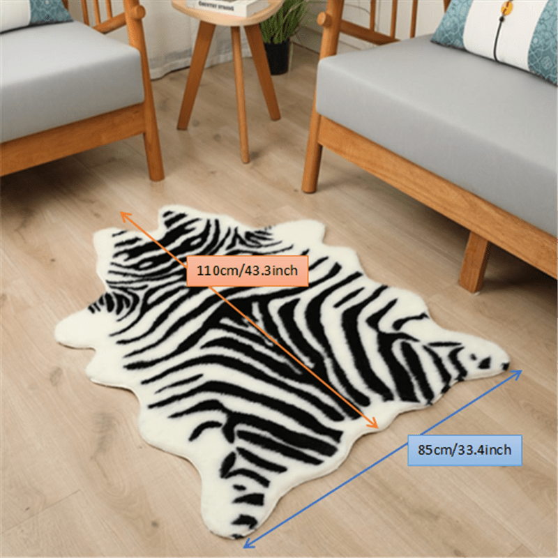 Washable Low-Pile Faux Cowhide Rug