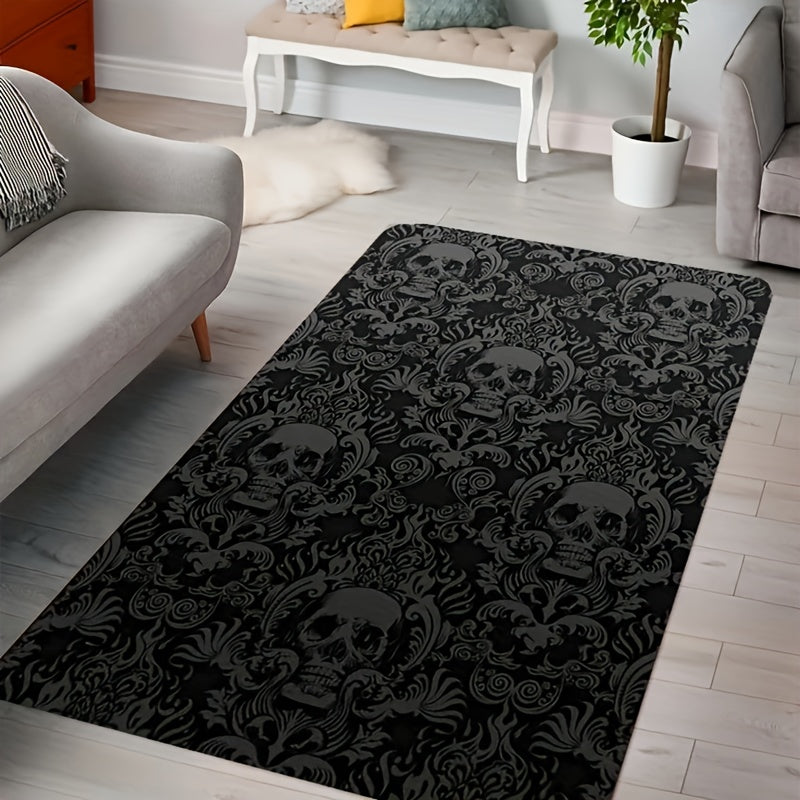 Vintage Gothic Skull Rug