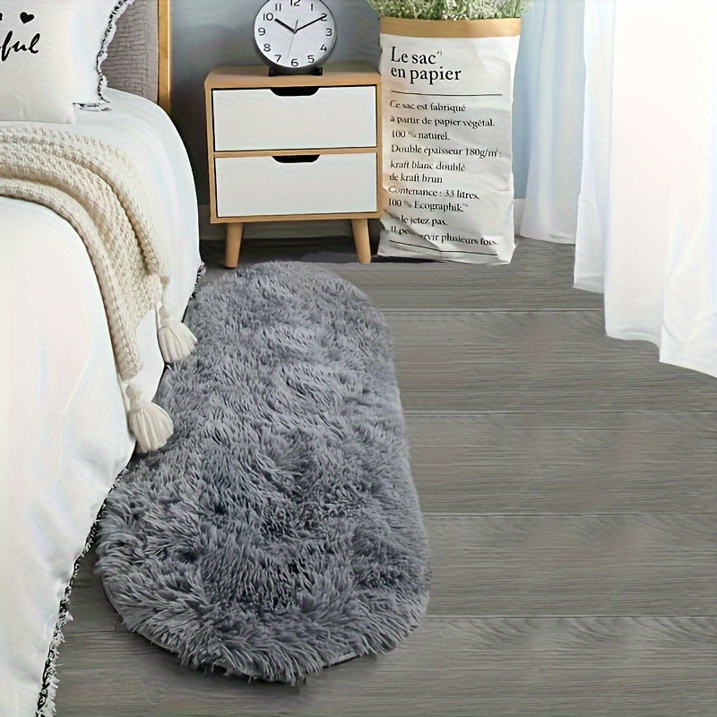 Oval Faux Fur Area Rug