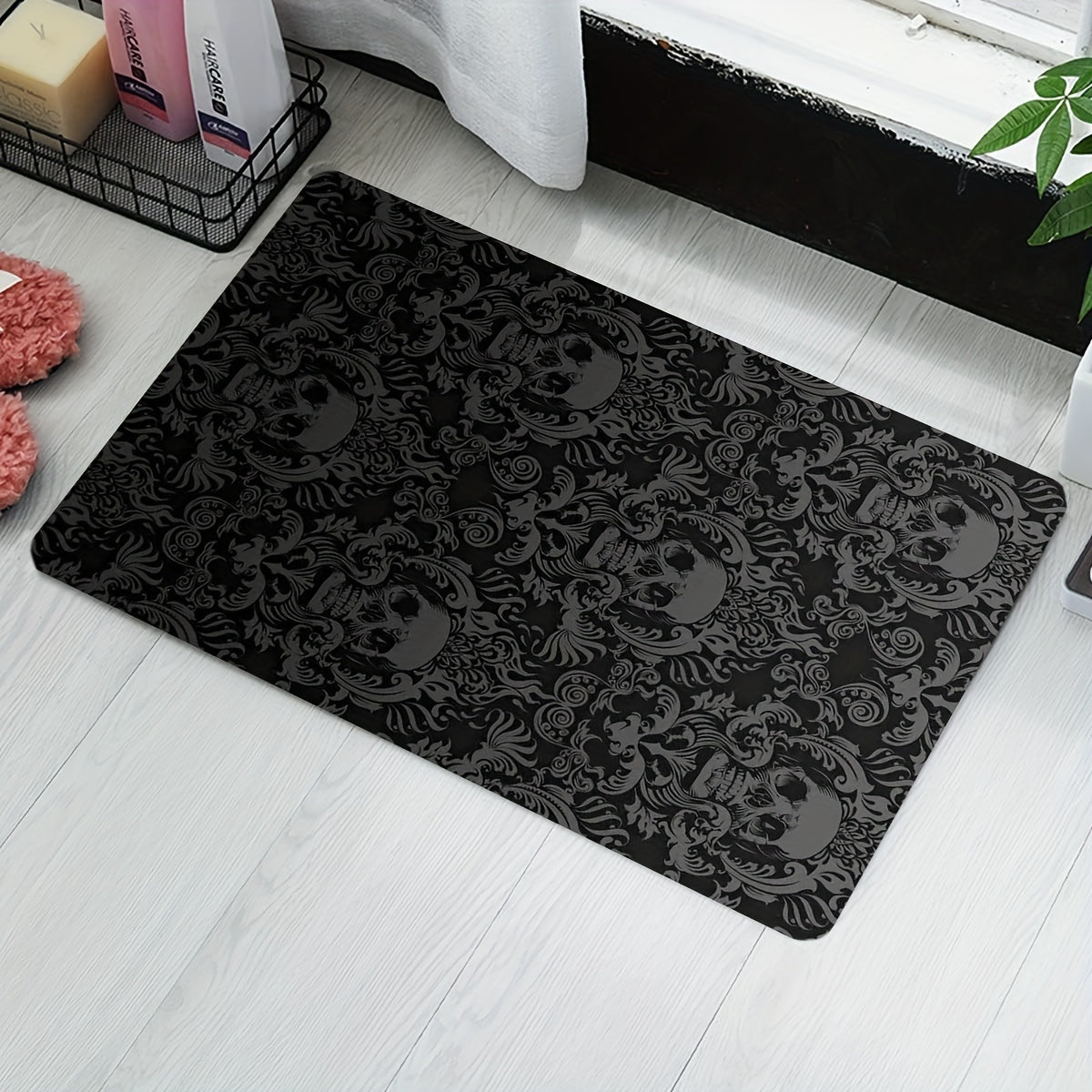 Vintage Gothic Skull Rug