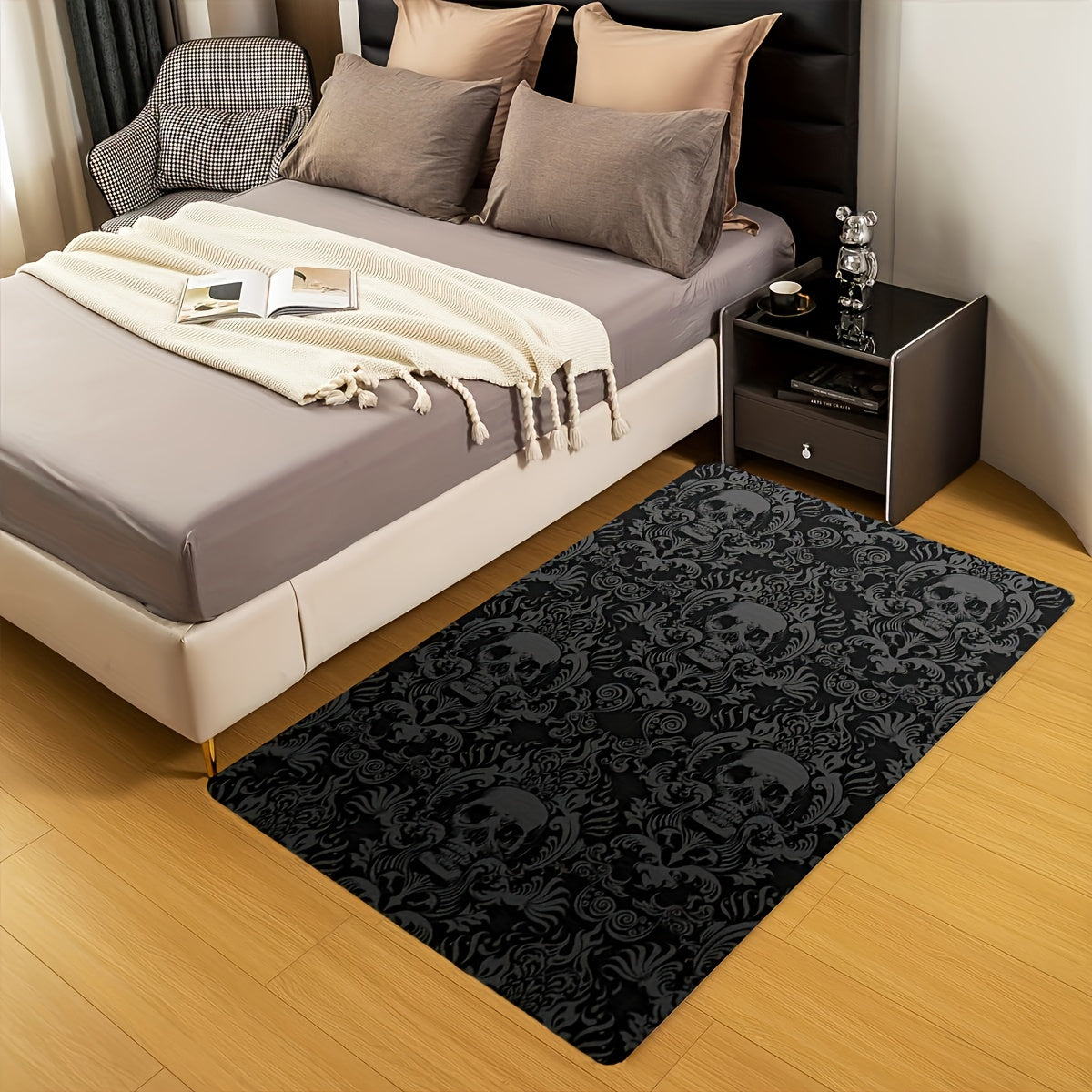 Vintage Gothic Skull Rug