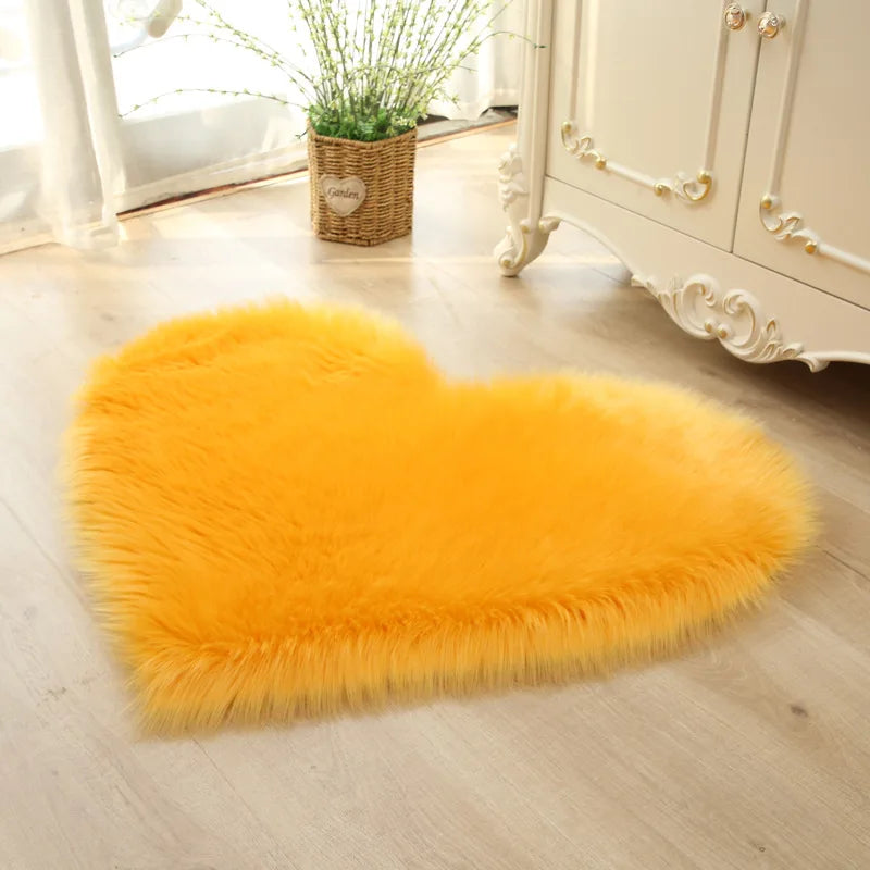 Plush Heart Shaped Carpet