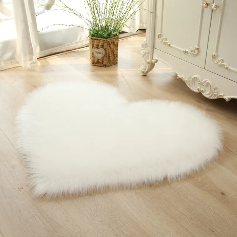 Plush Heart Shaped Carpet