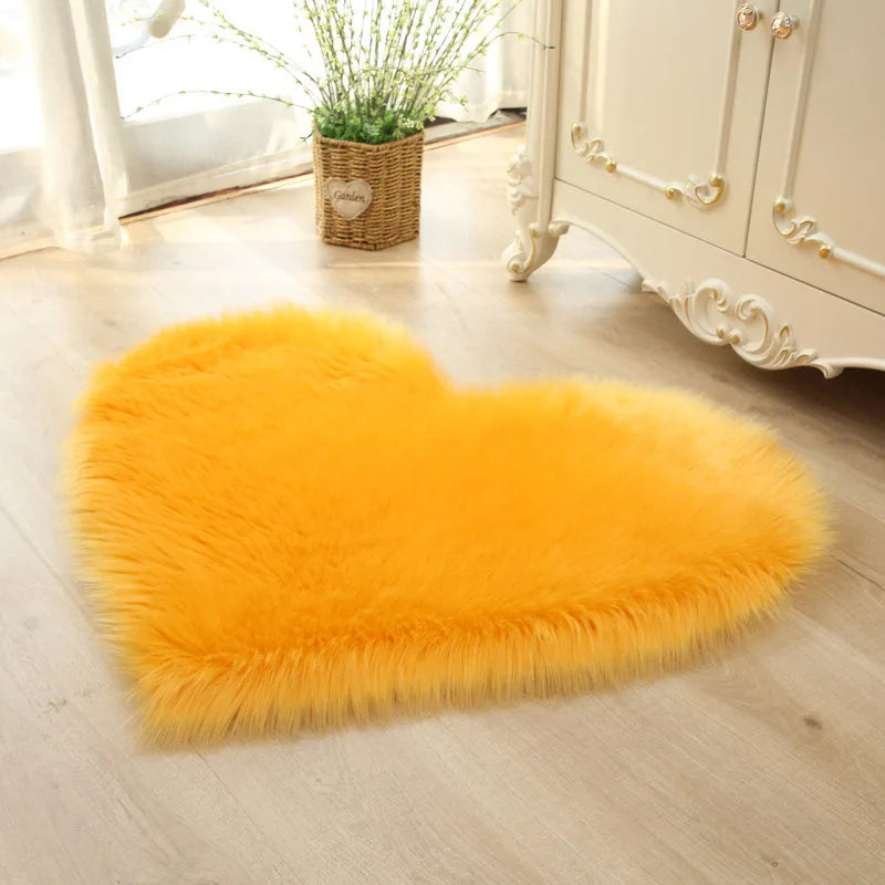 Plush Heart Shaped Carpet