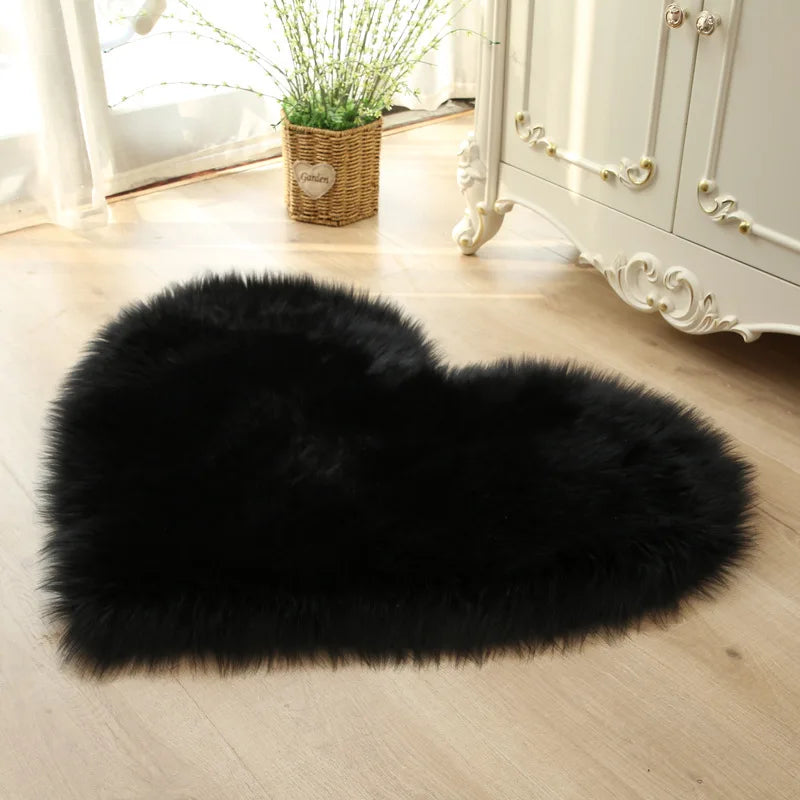 Plush Heart Shaped Carpet