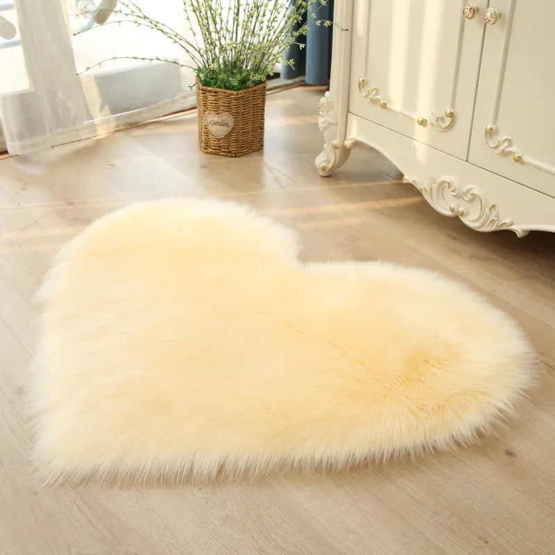 Plush Heart Shaped Carpet