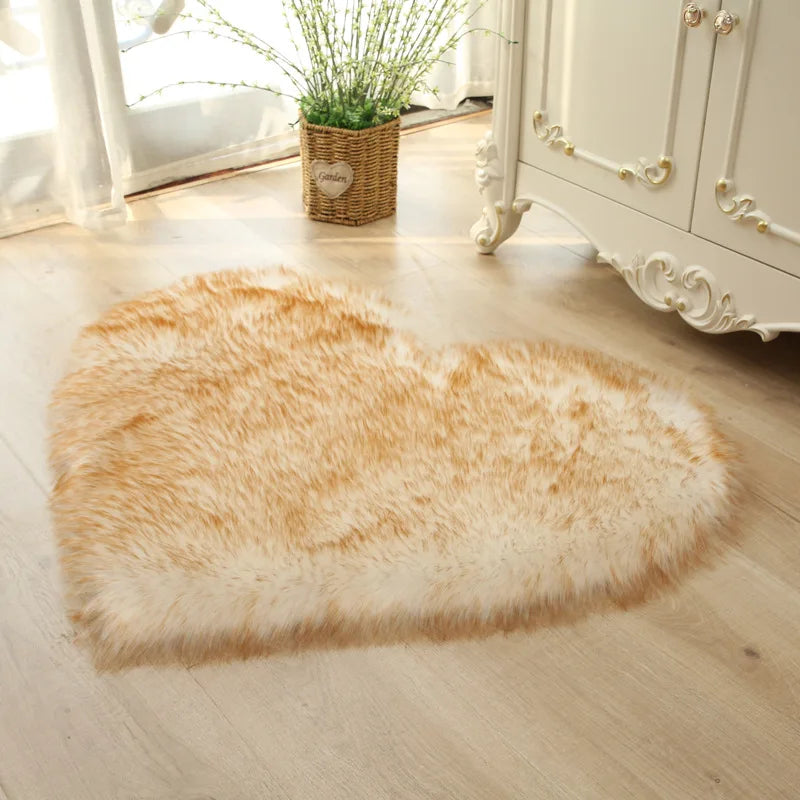 Plush Heart Shaped Carpet