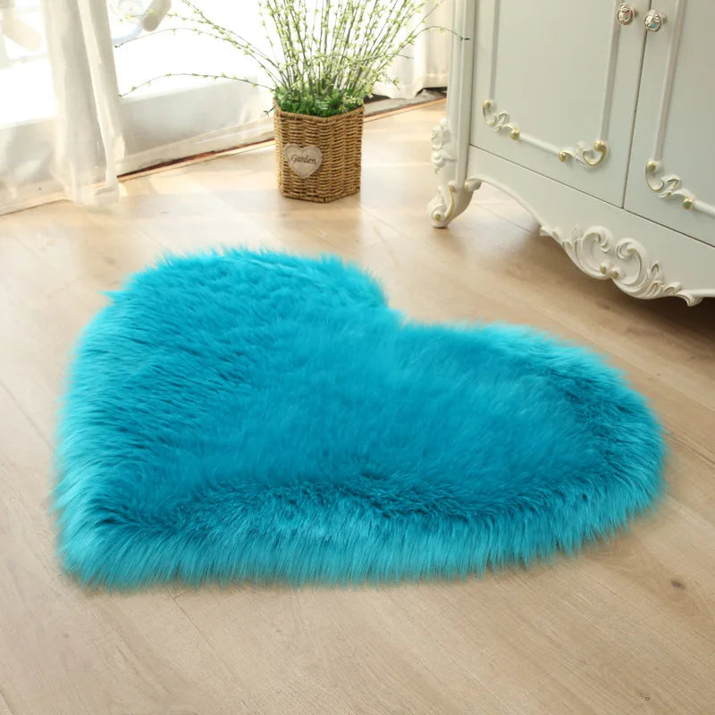 Plush Heart Shaped Carpet