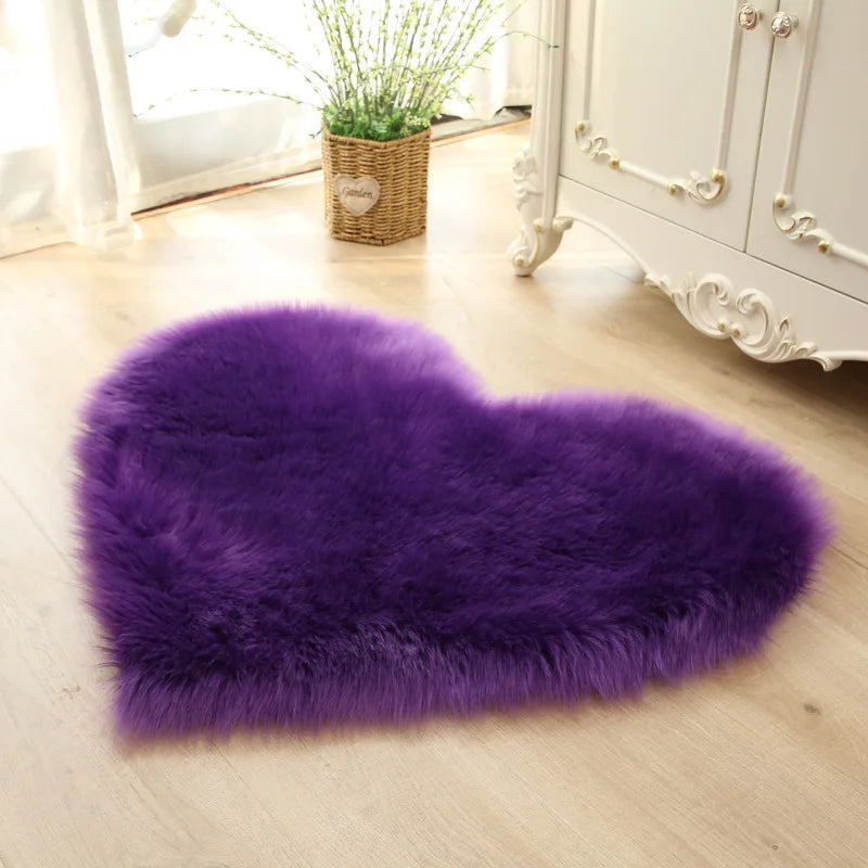 Plush Heart Shaped Carpet