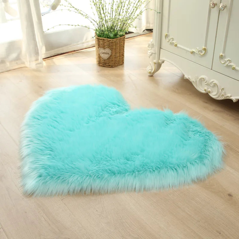 Plush Heart Shaped Carpet