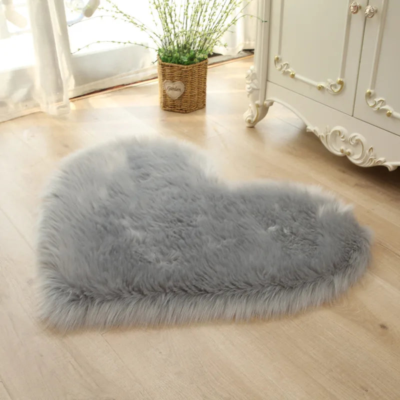 Plush Heart Shaped Carpet