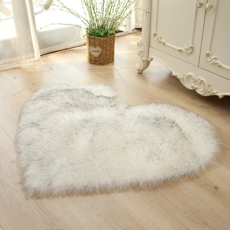 Plush Heart Shaped Carpet