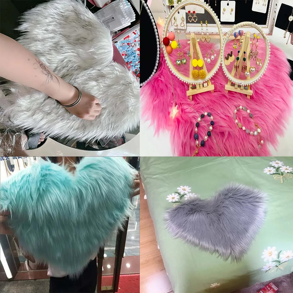 Plush Heart Shaped Carpet