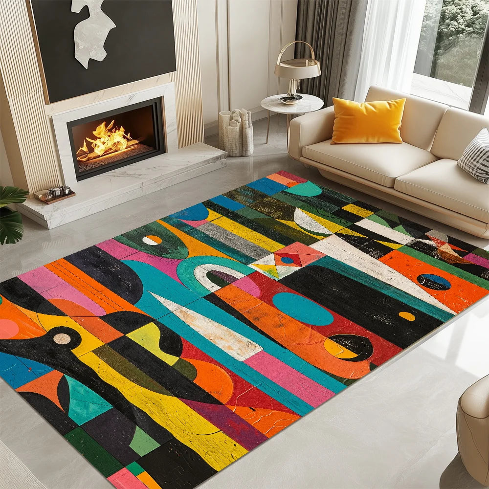 Geometric Carpets for Modern Living Room
