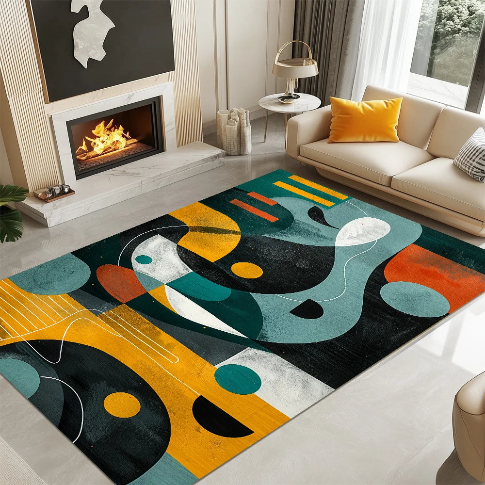 Geometric Carpets for Modern Living Room