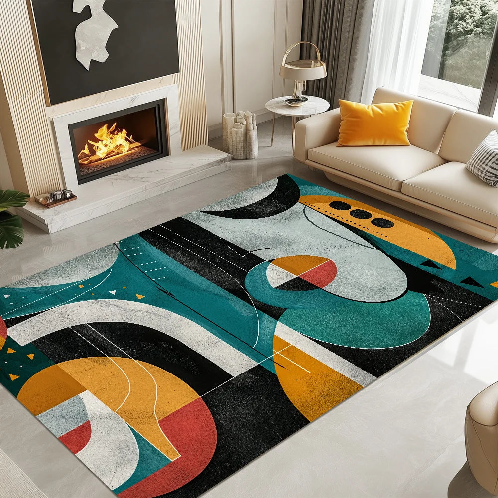 Geometric Carpets for Modern Living Room