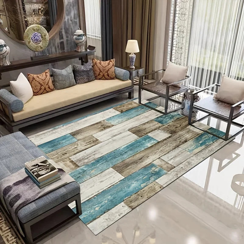 VIKAMA - Irregular Vintage Style Hand Drawn Pattern Rug
