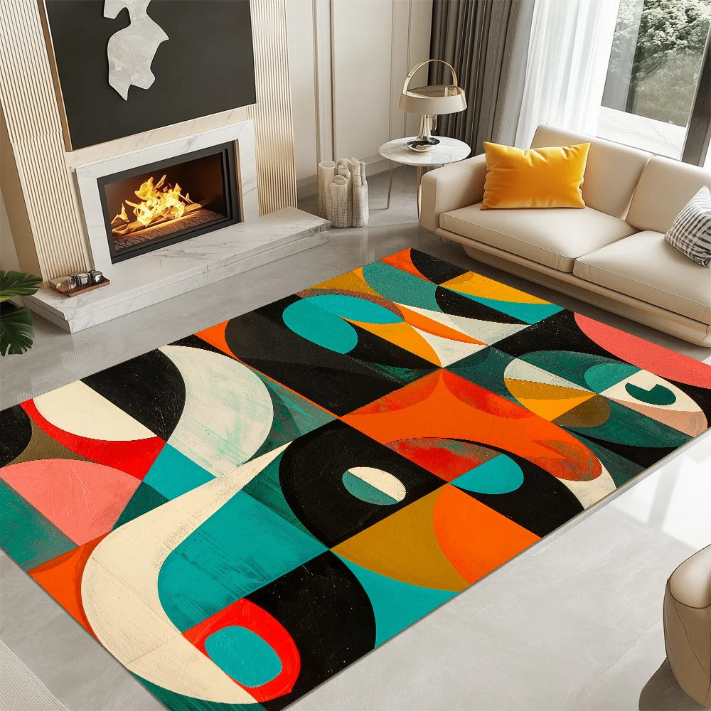 Geometric Carpets for Modern Living Room