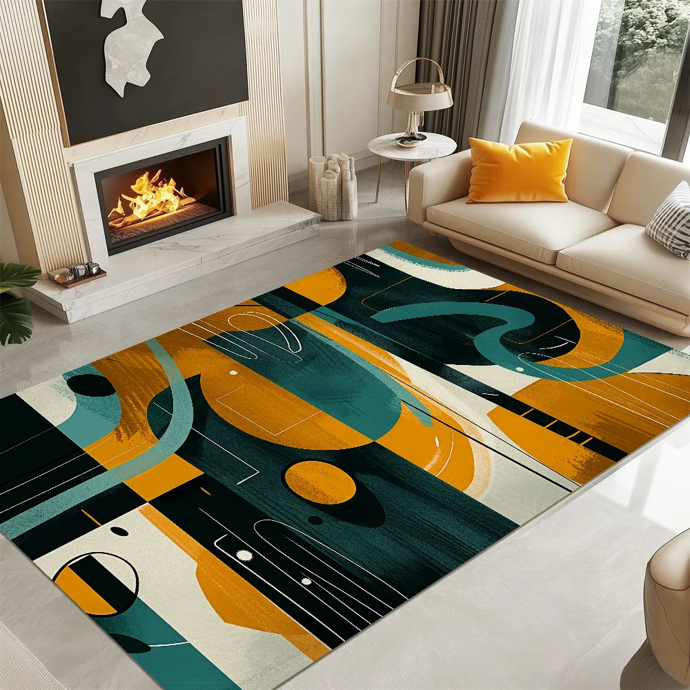 Geometric Carpets for Modern Living Room