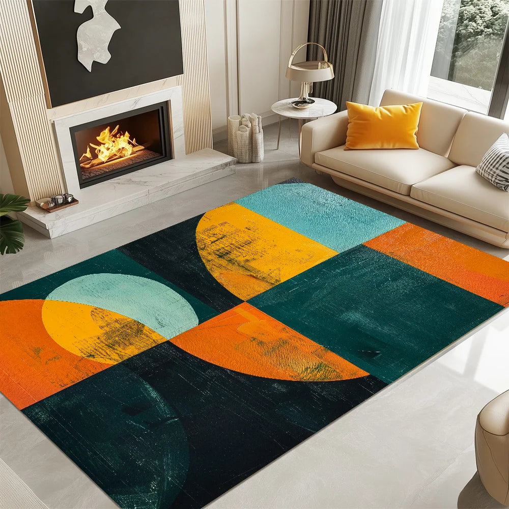Geometric Carpets for Modern Living Room