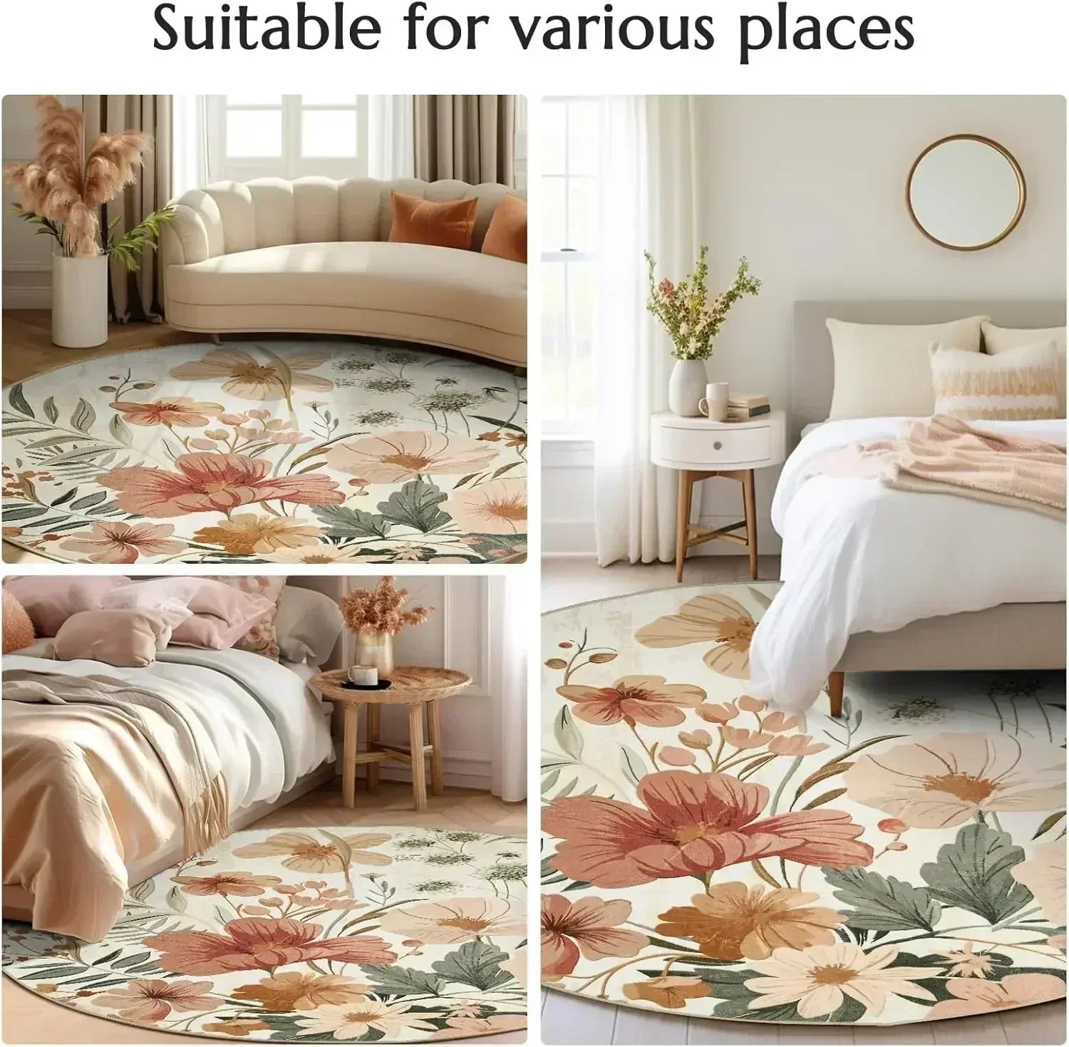 Planets Astronauts Round Rug