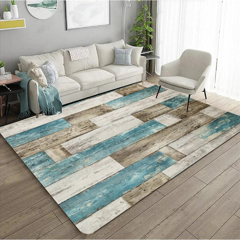 VIKAMA - Irregular Vintage Style Hand Drawn Pattern Rug