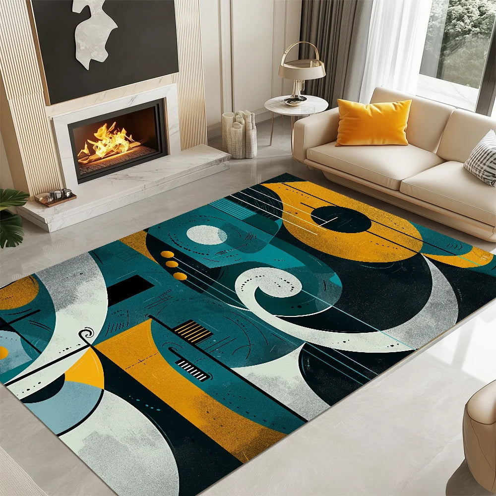 Geometric Carpets for Modern Living Room