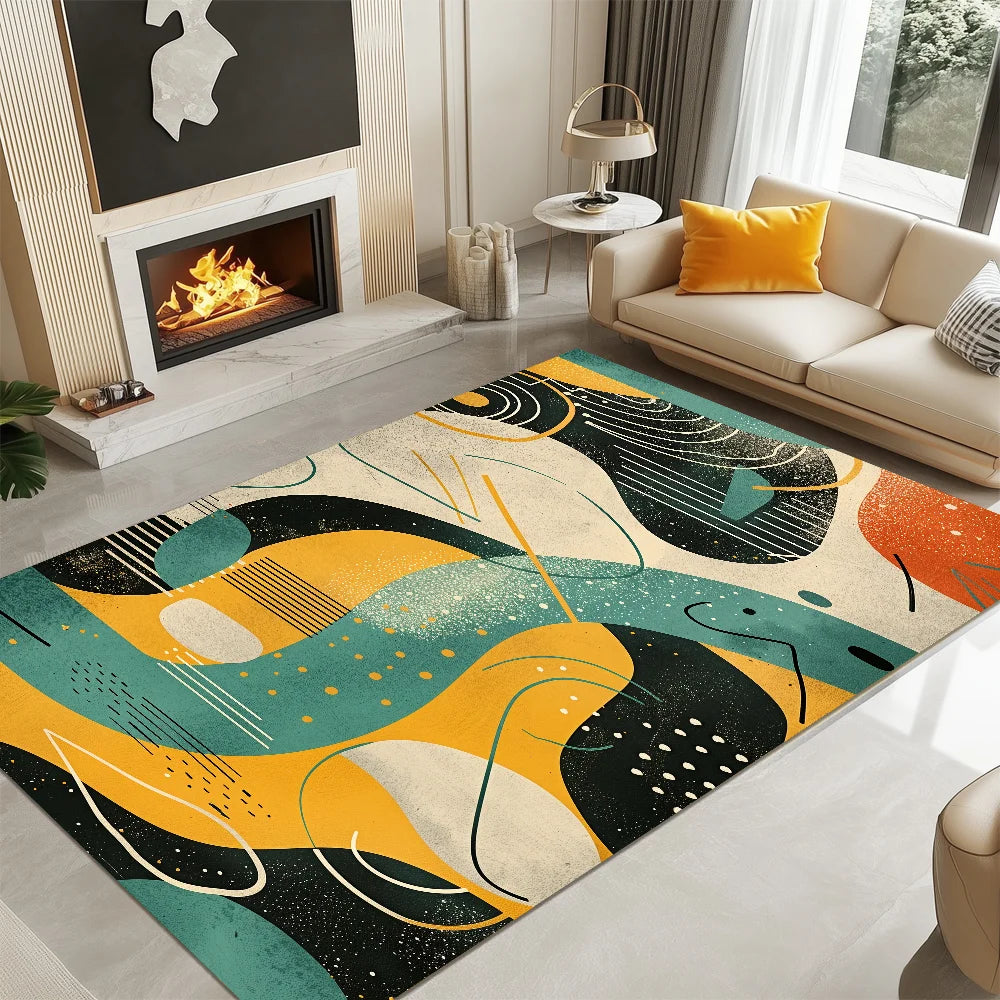 Geometric Carpets for Modern Living Room