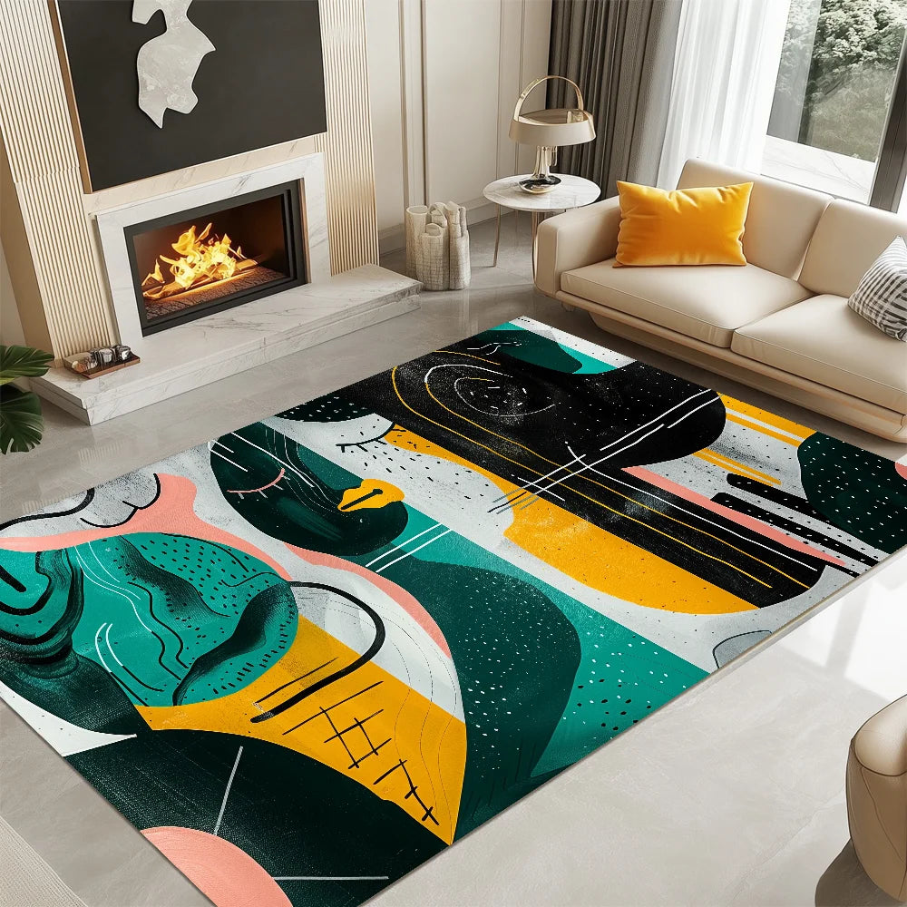 Geometric Carpets for Modern Living Room