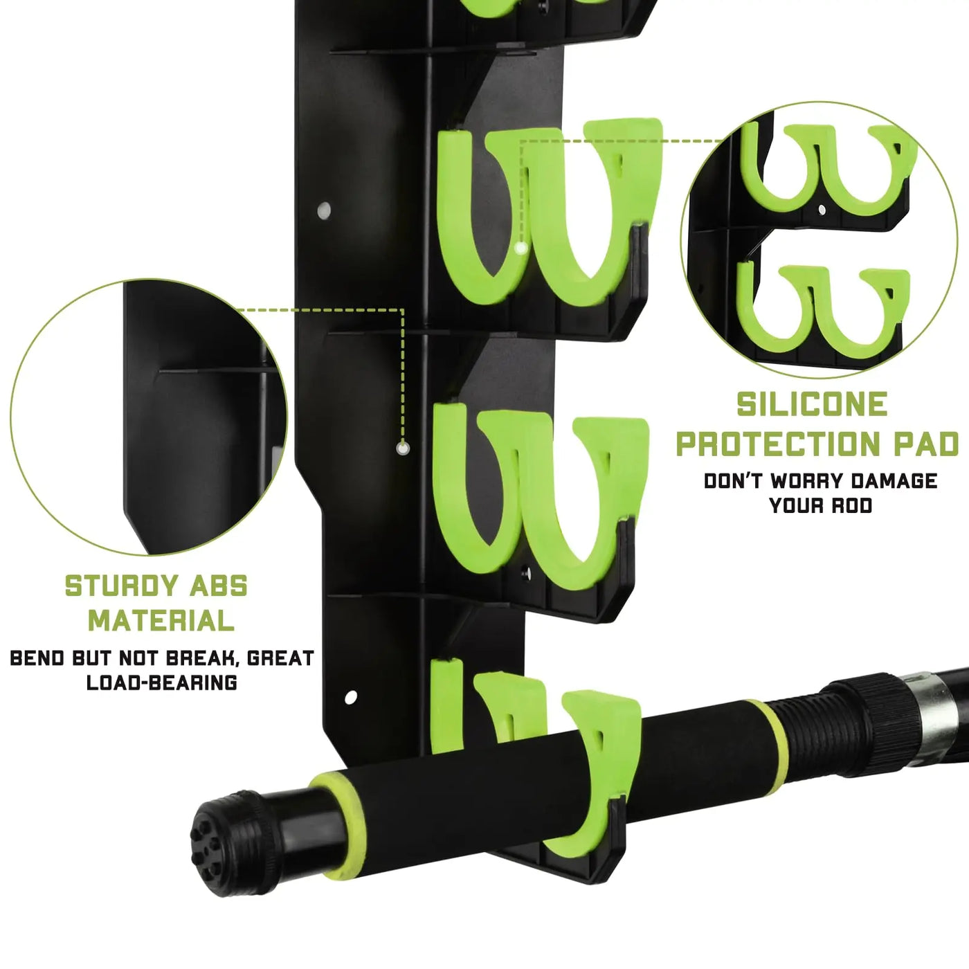 Garage Fishing Rod Organizer