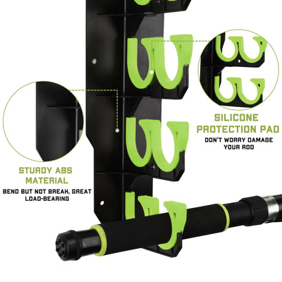 Garage Fishing Rod Organizer