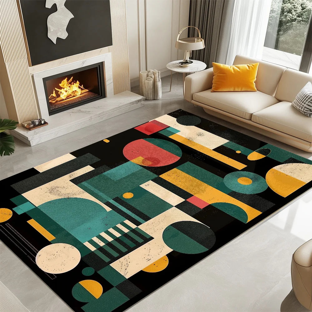 Geometric Carpets for Modern Living Room