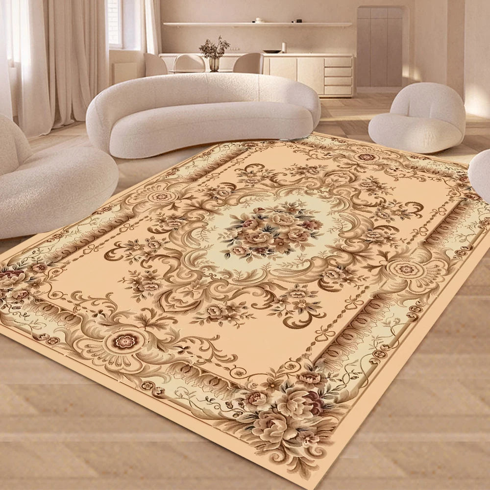 European Retro Floral Large Carpet