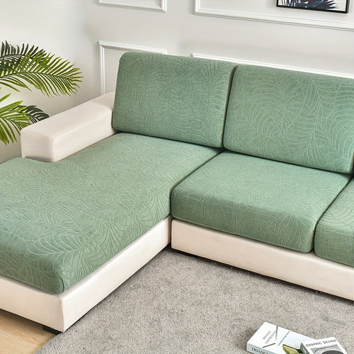 Large Leaf Jacquard Sofa Cover - Suitable for All Seasons